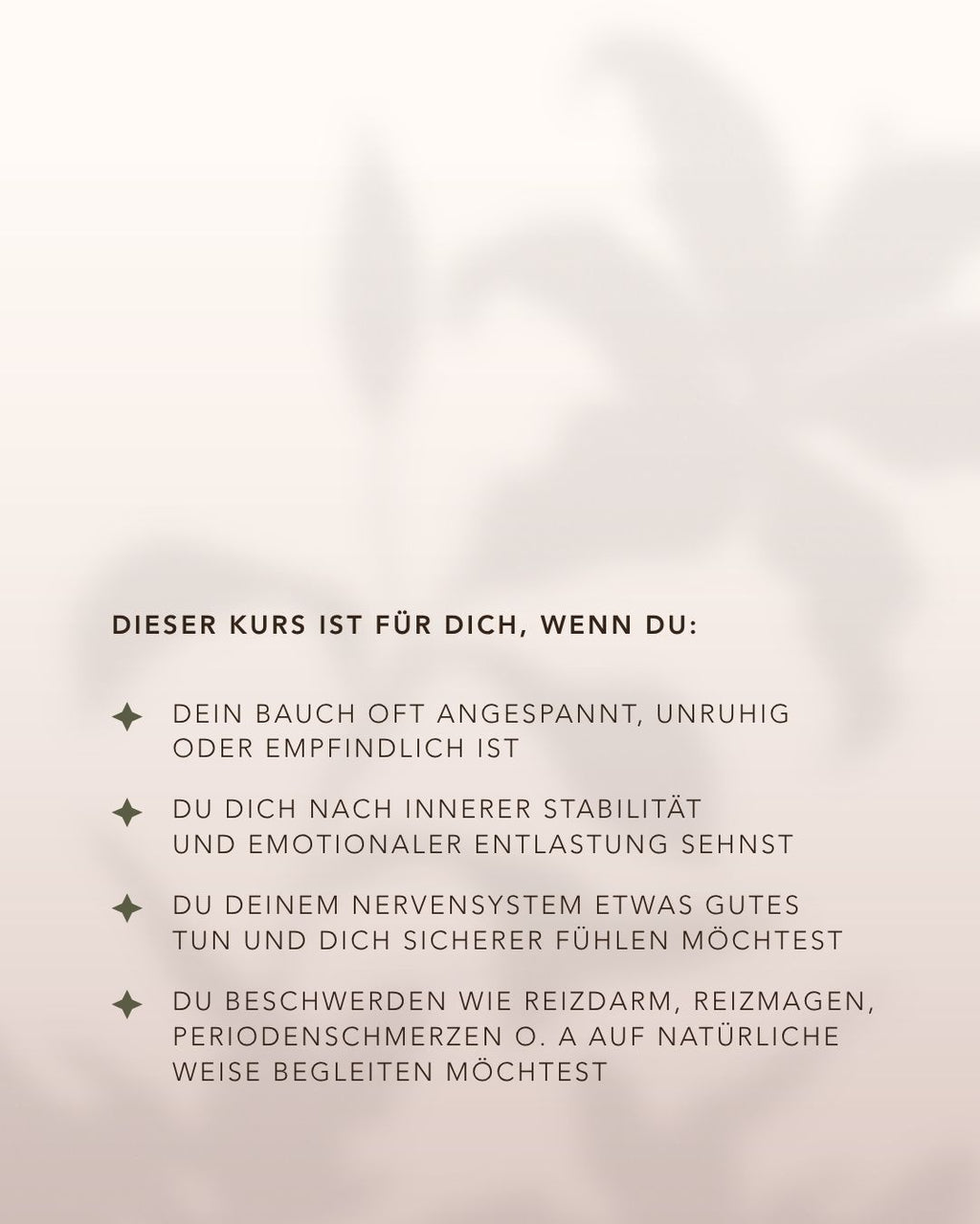 Ruhe im Bauch - Spannungen lösen & Vertrauen finden