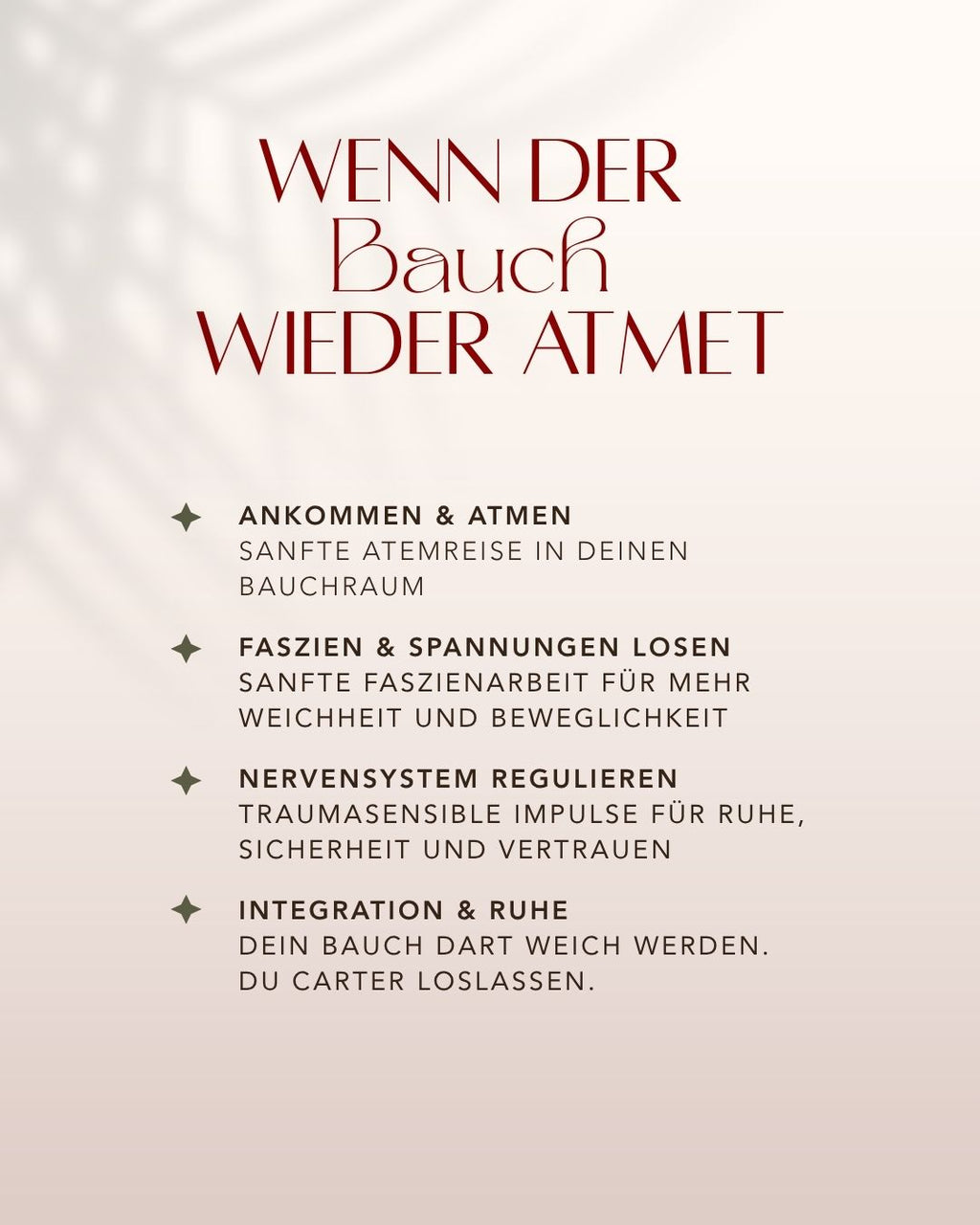 Ruhe im Bauch - Spannungen lösen & Vertrauen finden