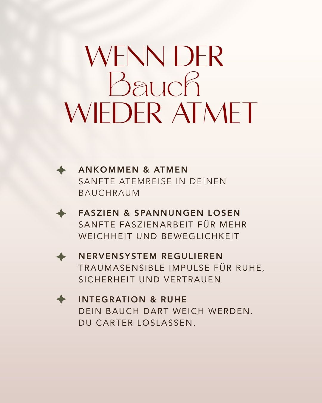 Ruhe im Bauch - Spannungen lösen & Vertrauen finden
